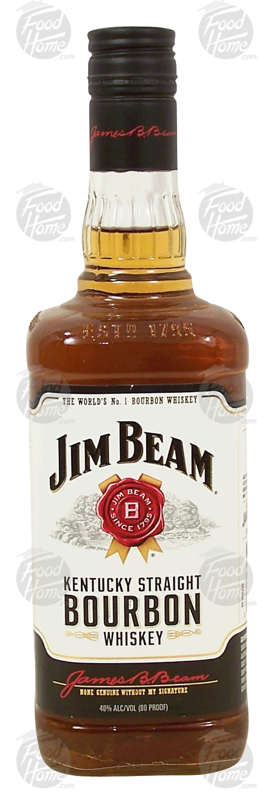 Jim Beam  kentucky straight bourbon whiskey, 40% alc. by vol. Full-Size Picture